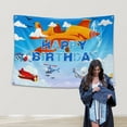thumbnail image 3 of Airplane Birthday Backdrop Airplane Birthday Decoration Banner for Kids Time Flies Theme Aircraft Happy Birthday Party Background for Flying Enthusiast, 3 of 8