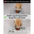 thumbnail image 3 of Cat & Dog Feeding Mat for Food and Water Bowl, Absorbent-No Stains Quick Dry Dog Water Bowl Dispenser Mat, with Waterproof-Anti-Slip Rubber Backing Pet Placemat for Messy Drinkers, Light Grey-12"x20", 3 of 6