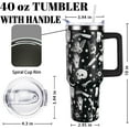 thumbnail image 3 of 40oz Goth Tumbler with Handle Gothic Gifts for Women Gothic Tumbler with Lid and Straw Stainless Steel Insulated Halloween Cups, 3 of 6