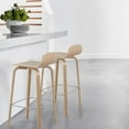 thumbnail image 4 of MOS ELSA Modern Wooden Counter Stool White Counter Height, 4 of 4