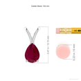 thumbnail image 4 of ANGARA Natural V-Bale Pear-Shaped Ruby Solitaire Pendant in 14K White Gold for Women (Size-7x5mm) | July Birthstone, Birthday, Anniversary, Jewelry Gift for Women | Natural Ruby Necklace, 4 of 9