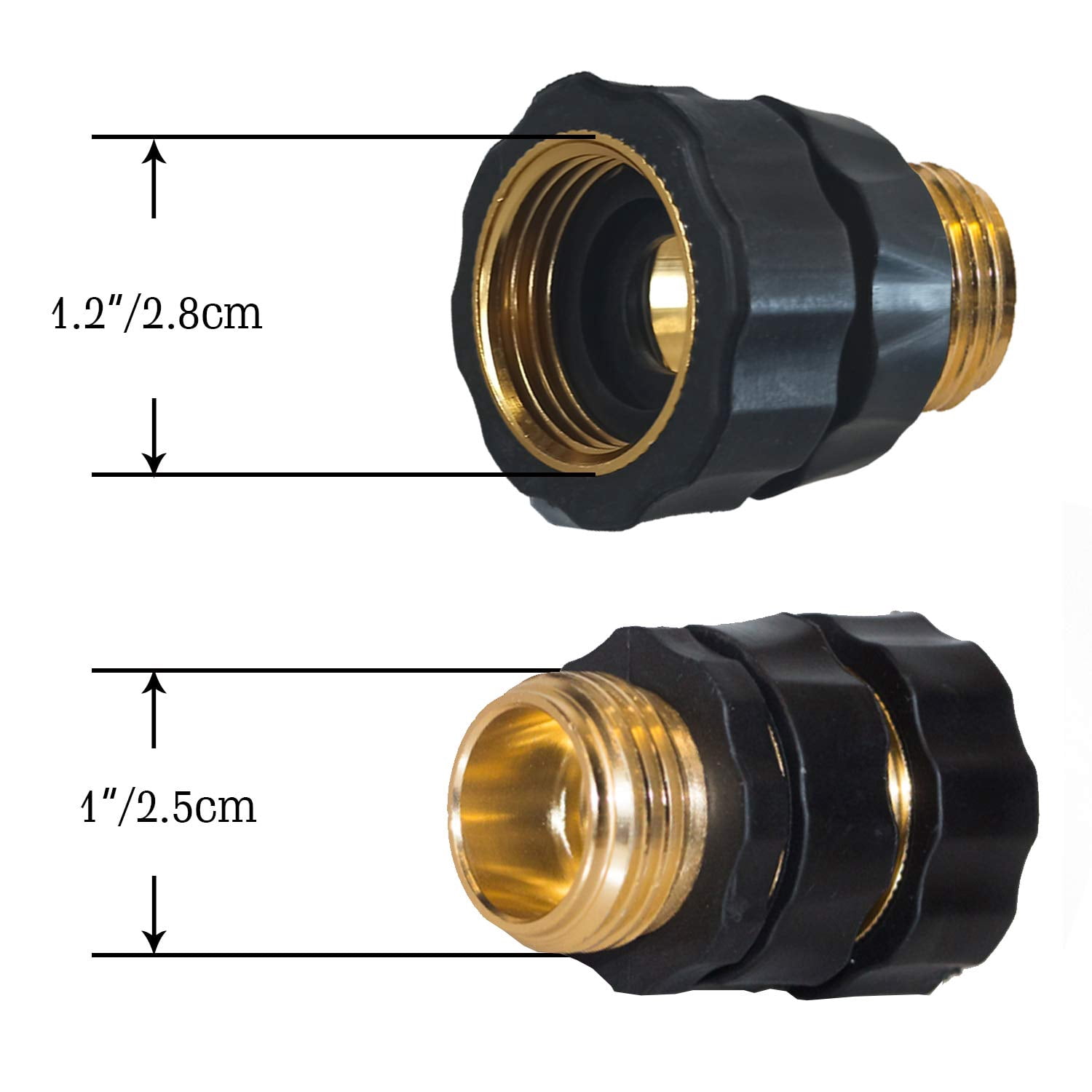 Garden Hose Quick Connector 3/4 Inch Male and Female Hose Fitting Set, Quick Connect Garden Hose Adapter, 6 Sets