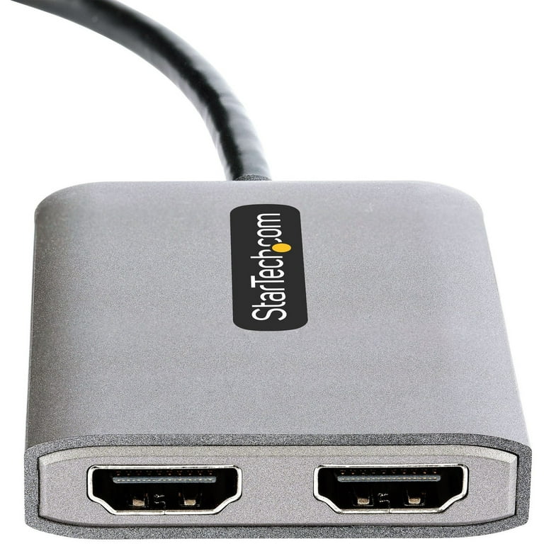 StarTech.com MST14CD122HD  StarTech.com Hub USB C vers HDMI Double - Dual  HDMI 4K 60Hz - Adaptateur USB Type-C vers Double HDMI - Convertisseur USB-C  HDMI pour Ordinateur Portable avec Câble de
