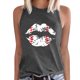 thumbnail image 1 of Loose Tank Tops Para Las Mujeres Camiseta con estampado de mujer, camiseta sin mangas con cuello redondo, camiseta holgada, camiseta, blusa, camisetas sin mangas informales (Grey, L), 1 of 5