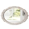thumbnail image 4 of Sintosin Antique Wall Mirror 24" x 14", Distressed White Vintage Wood Ornate Glam Oval Mirrors for Living Room, Bathroom, Entryway & Bedroom Decor, 4 of 11