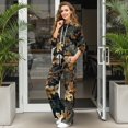 thumbnail image 2 of Renewold Lounge Sets for Women 2 Piece Outfits Lightweight Jogging Suit Wide Leg Pants with Pockets and Drawstring Cowl Neck Sweatshirts Matching Tracksuit Sets, Hunting Camouflage Forest, L, 2 of 7