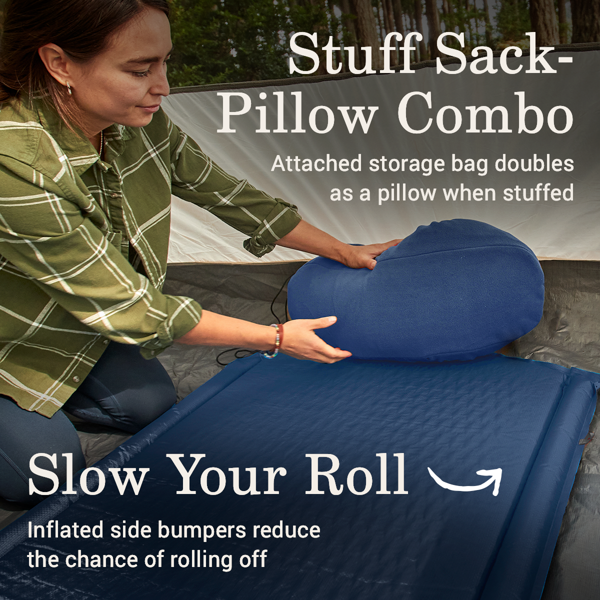 Coleman Montauk™ Big and Tall Self-Inflating Sleeping Pad, Blue