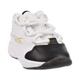 thumbnail image 2 of Reebok Question Mid "Black Toe" Toddler Shoes White-Black-Gold Met eg6286, 2 of 6