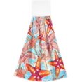 thumbnail image 2 of SKYSONIC 2 PCS 2 PCS Microfiber Hand Towels, Watercolor Sea Star Soft Absorbent Kitchen Hand Towels with Loop, Quick Dry Microfiber Cleaning Cloths Bath Hand Towels, 12"x17", 2 of 6