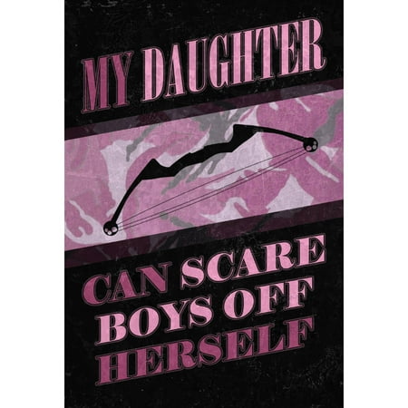 Pictures Purple My Daughter Can Scare Boys Off Herself Print Purple Camo Design Crossbow Picture Hunter Hunting ()