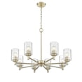 thumbnail image 2 of Millennium Lighting  Ashli 3 Light Chandelier with Clear Honeycomb Glass Shades 8 Lights - Modern Gold, 2 of 5