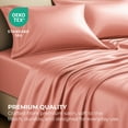 thumbnail image 5 of Satin Sheets Twin [3-Piece, Blush Pink] Hotel Luxury Silky Bed Sheets - Extra Soft 1800 Microfiber Sheet Set, Wrinkle, Fade, Stain Resistant - Deep Pocket Fitted Sheet, Flat Sheet, Pillow Cases, 5 of 8