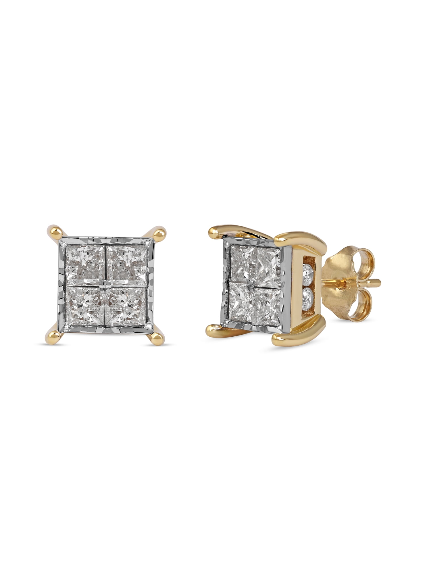 princess cut diamond earrings walmart