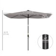 thumbnail image 3 of Outsunny 6.5' x 10' Patio Umbrella Market Umbrella, LED Lights, Light Grey, 3 of 10