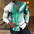 thumbnail image 1 of Camisa de moda con diseño geométrico a rayas de colores, nuevo elemento popular, informal, para fiestas al aire libre, material suave y cómodo 2024, 1 of 6