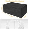thumbnail image 5 of Outdoor Couch Cover, TeqHome Patio Furniture Covers Waterproof 210D Oxford Cloth, 49.60x49.60x29.13 in, 5 of 6
