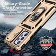 thumbnail image 5 of JTCASES for Samsung Galaxy A53 5G Case, Heavy Duty Protection Magnetic Car Mount Rotating Stand [Slide Camera Window] Rugged Shockproof Anti-fall Shell for Samsung A53 5G, Gold, 5 of 9