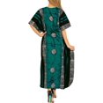 thumbnail image 4 of HAPPY BAY Women's Relaxed Fit Caftan Long Evening Gown Loungewear Dashiki House Dresses for Women 2X-3X Forest_AC168, 4 of 4