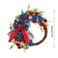 thumbnail image 3 of Huge Memorial Day Savings! Boovnll Patriotic Wreath, 14" Handcrafted Red White Blue Twig Memorial Day Wreath, 4th of July Wreath for Indoor, Front Door, Fireplace, Wall Decor, 4th of July Decorations, 3 of 7