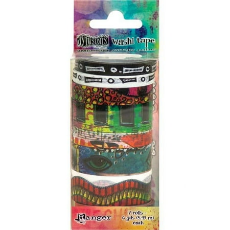 UPC: 0789541063377 | Ranger DYWASHI-63377 Dyan Reaveleys Dylusions Washi Tape Set – No. 4 7 Rolls