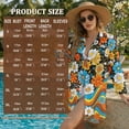 thumbnail image 5 of Renewold Women Long Sleeve Beach Shirt Blouses Bathing Suit Cover Up Breathable Comfy Button Down Cover Ups for Women Trendy Beachwear Resort Wear Beach Tops, Hippie Flower Daisy Stripe Print, S, 5 of 7