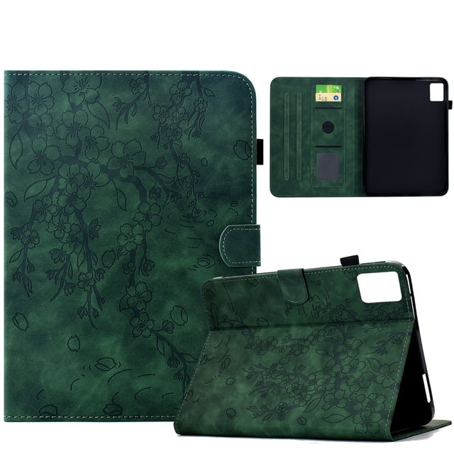 FOXDOCK Tablet Case for Lenovo Tab M9 with Card Slots, Auto Sleep/Wake, Stand Function, Full Protection Floral Folio Cover