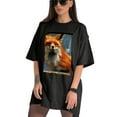 thumbnail image 3 of Plus Size Shirt for Women Black Tops for Women Short Sleeves Shirt for Women Fox (2) T Shirt Crewneck Shirt for Women S, 3 of 5