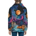 thumbnail image 6 of Pofeuu Fantasy Cosmic Landscape Print Teenage Zipper Hoodie Sweatshirts Hooded Casual Jackets With Pocket For Boys Girls-Small, 6 of 6
