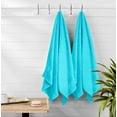 thumbnail image 3 of MALLONI HOME Ultra Soft 6 Pack Cotton Towel Set, Contains 2 Bath Towels 28x55 inch, 2 Hand Towels 16x24 inch & 2 Wash Coths 12x12 inch, Ideal for Everyday use, Compact & Lightweight - Turquoise Blue, 3 of 8