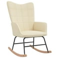 thumbnail image 1 of vidaXL Rocking Chair Cream Fabric, 1 of 5