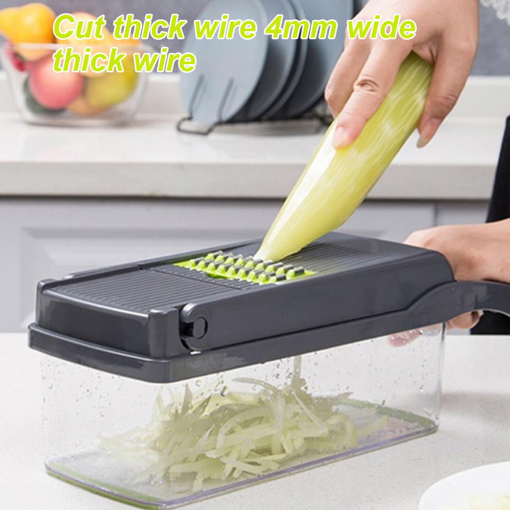12-in-1 Food Vegetable Cutter Salad Chopper,Multifunctional Onion Fruit Dicer  Chopper Veggie Slicer Kitchen Tool 