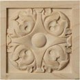 thumbnail image 1 of Ekena Millwork ROS03X03X00LFLW 3 Po. x 3 Po. H X.62 Po. D Rosette à Petites Feuilles - Accent Architectural, 1 of 1