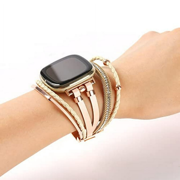 Posh Chic Layered Bracelet Watch Band for Fitbit Versa and Fitbit Sens