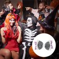 thumbnail image 3 of Unique Bargains 1 Pc Duckbill Clip Halloween Bow Spiderweb Hair Clip for Women Black Purple, 3 of 5