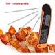 thumbnail image 2 of Termómetro digital LCD para alimentos con sonda plegable para cocina, barbacoa, parrilla, probador de temperatura, color naranja, 2 of 5