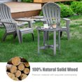 thumbnail image 7 of Barara King Side Table, End Table, Patio Coffee Bistro Table, 18 Inch Patio Round Side Wooden Slat End Coffee Table for Garden-Gray, 7 of 7