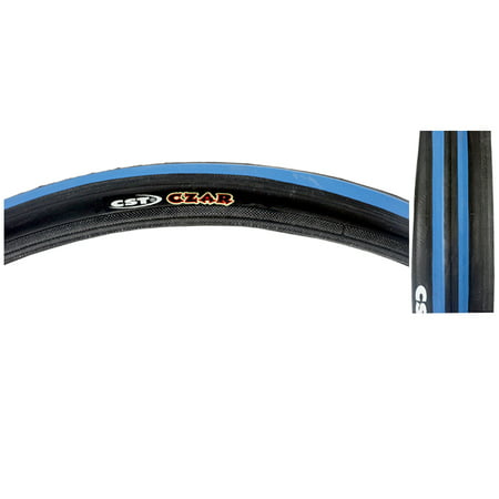 CST Czar Comp Tire Black Blue 700x25c Clincher Road Race Fixed Gear (Best Road Bike Clincher Tires)