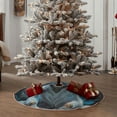 thumbnail image 5 of Daiia Forest Meditating Goat Drawing Merry Christmas Tree Skirt , Xmas Large Lace-up Tree Skirt, Santa Snowflakes Rustic Home Decorations New Year Party Farmhouse Decor-48", 5 of 7