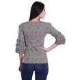 thumbnail image 4 of Moomaya Ruffle Sleeve Printed Cotton Womens Tops Plus Size Short T-Shirt Top, 4 of 5