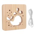 thumbnail image 2 of Wooden D Lamp,Wooden 3D Lamp LED Carving Pattern LED Night Light D Wood Light Proven Performance, 2 of 9