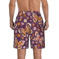 thumbnail image 3 of Kll Buffalo Plaid And Butterflys Men'S Casual Summer Beach Shorts Hawaiian Shorts With Pockets-Small, 3 of 9