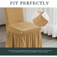 thumbnail image 5 of Vireellx Dining Chair Covers Set of 2, Universal Stretch Dining Room Chair Covers with Skirt, Removable Parsons Chair Slipcover for Kitchen Wedding Party Banquet, 5 of 7