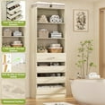 thumbnail image 4 of Aheaplus Wood Closet Organizer with 4 Drawers, 21.3" Closet System Tower with Open Shelves, Modular Closet Drawers System, Small Walk-in Closet Wardrobe, Tall Storage Cabinet Unit, White Oak, 4 of 8