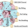 thumbnail image 4 of Axolotl Blanket Gift - 60x80 Inches Cute Blankets for Girls & Boys - Blue Soft Fuzzy Throw for Bed, Couch & Living Room, 4 of 6
