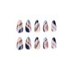 thumbnail image 5 of 24-Pack Women's Wear Nails Oval Multicolor Lines Blue Brown Colorblock Waves for Summer DIY Manicure Tools Full Coverage Nail Stickers, 5 of 5