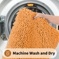 thumbnail image 5 of GoXteam Toilet Rug U-Shaped, Super Absorbent Chenille Bathroom Rugs and Strong TPR Non-Slip Backing for Toilet Rugs, Machine Washable, Bath Mats for Bathrooms, 20"x 20", Orange, 5 of 7