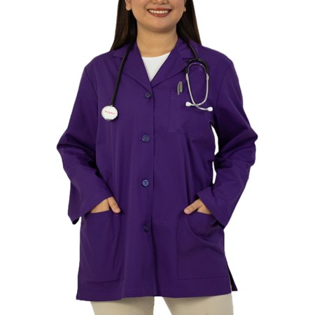 Panda Uniform by HeedFit Women’s 32 Colored Lab Coat – Custom Fit Medical Lab Coat Multi-Color 10XL Purple