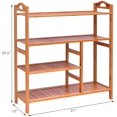 thumbnail image 3 of 4-Tier Shoe Rack, Shoe and Boot Rack 12-14 Pairs, Wood Plant Flower Stand Shelf, Multifunction Free Standing Shelf Racks for Entryway Hallway Bathroom Garden, 3 of 7