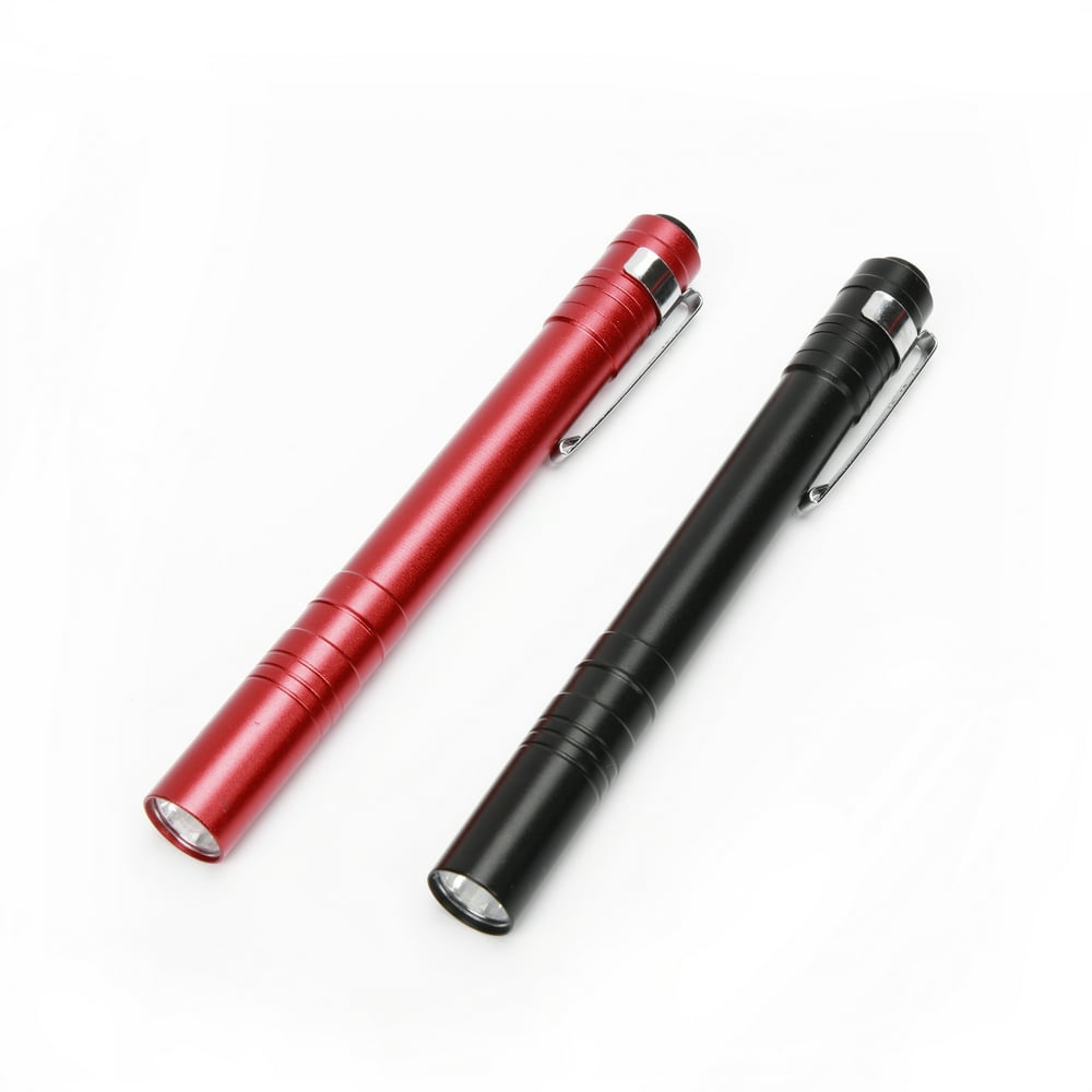 Hyper Tough 25Lumen Portable Aluminum Penlight Flashlight,Black,Red