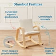 thumbnail image 5 of ECR4Kids Bentwood Reading Rocking Chair with Armrests and Cushion, Montessori Furniture, Natural, 5 of 9